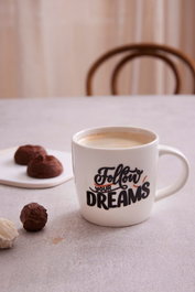 Hermia Taza de Porcelana Blanca 350 cc